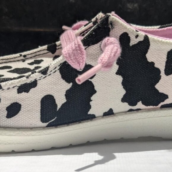COWPRINT GIRLS SHOES - Picture 1 of 5